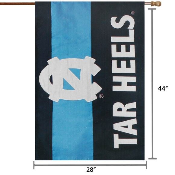 North Carolina UNC Tar Heels 28 inch x 44 inch 2 Sided Flag NEW - Picture 4 of 11